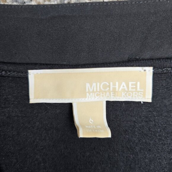Michael Kors Top Womens‎ 6 Black Sheer Lined Blouse Long Sleeve Casual Ladies - Picture 6 of 7